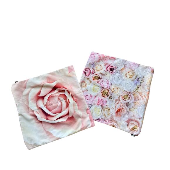 2 Society6 Throw Pillow Covers Pastel Zippered Washable Artist Created 19x19” - Picture 4 of 10